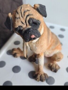 A Breed Apart 6" Pug Dog Resin Sculpture 2002 Country Artists